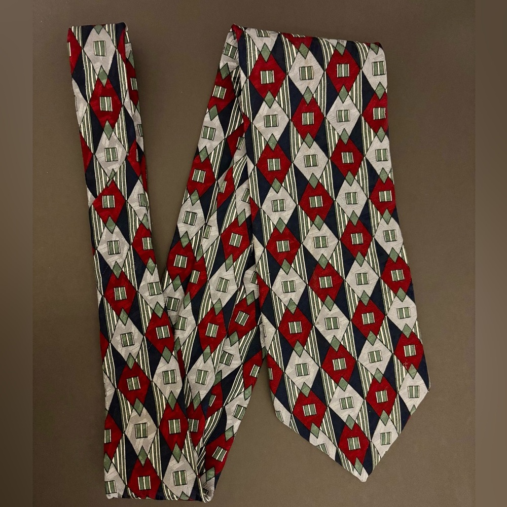 Oscar de La Renta Menswear Couture Collection Silk Tie Vintage Imported Silk